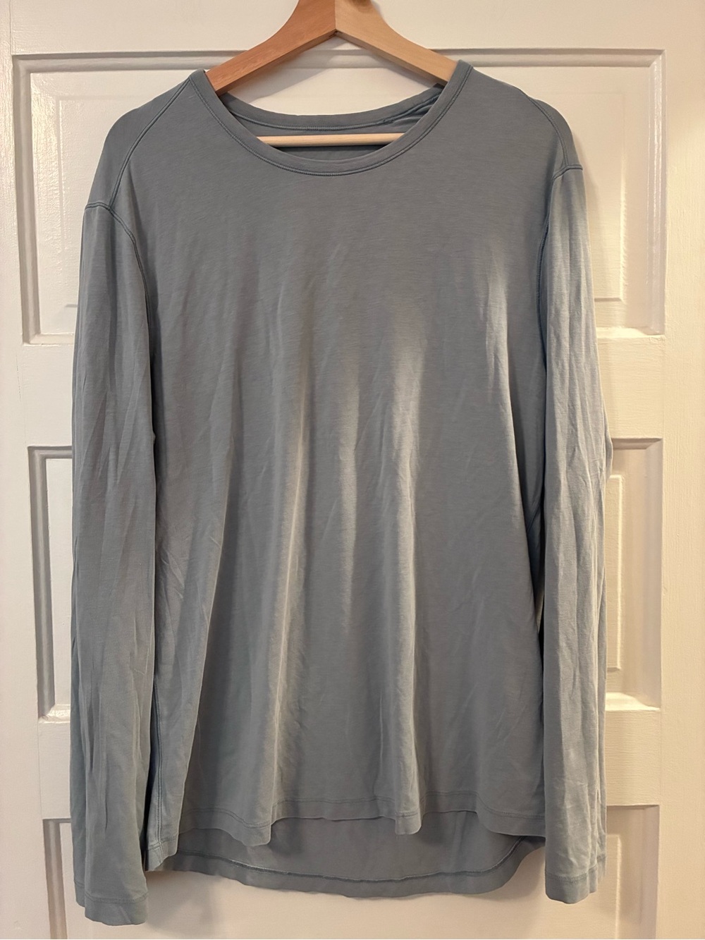 Lululemon The Fundamental Long Sleeve Shirt Men's Gray Lightweight Large